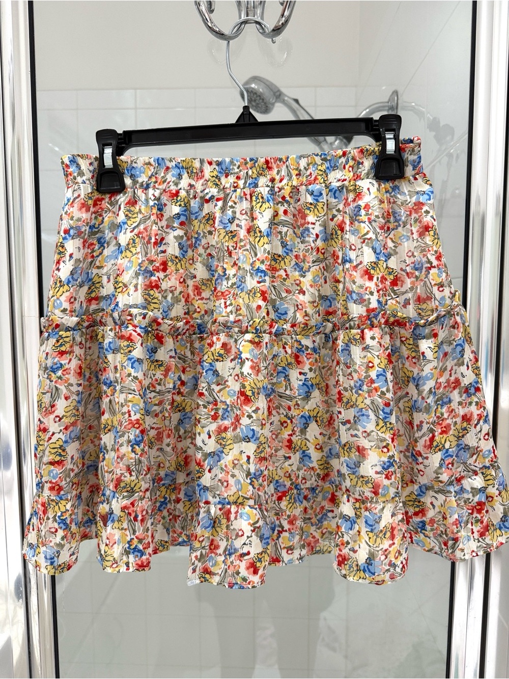 Sage the label mini skirt lined floral size medium